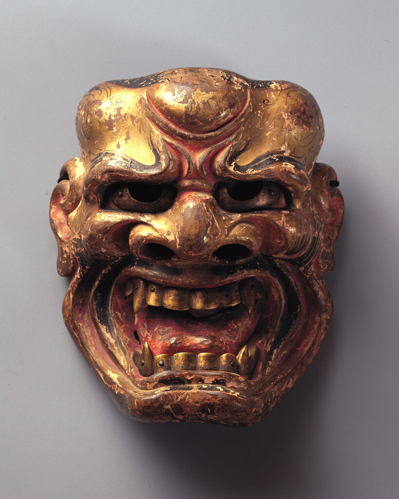 能面 獅子口 朱漆花押 - 名古屋・徳川美術館 | The Tokugawa Art Museum
